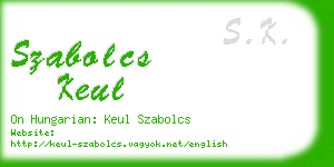 szabolcs keul business card